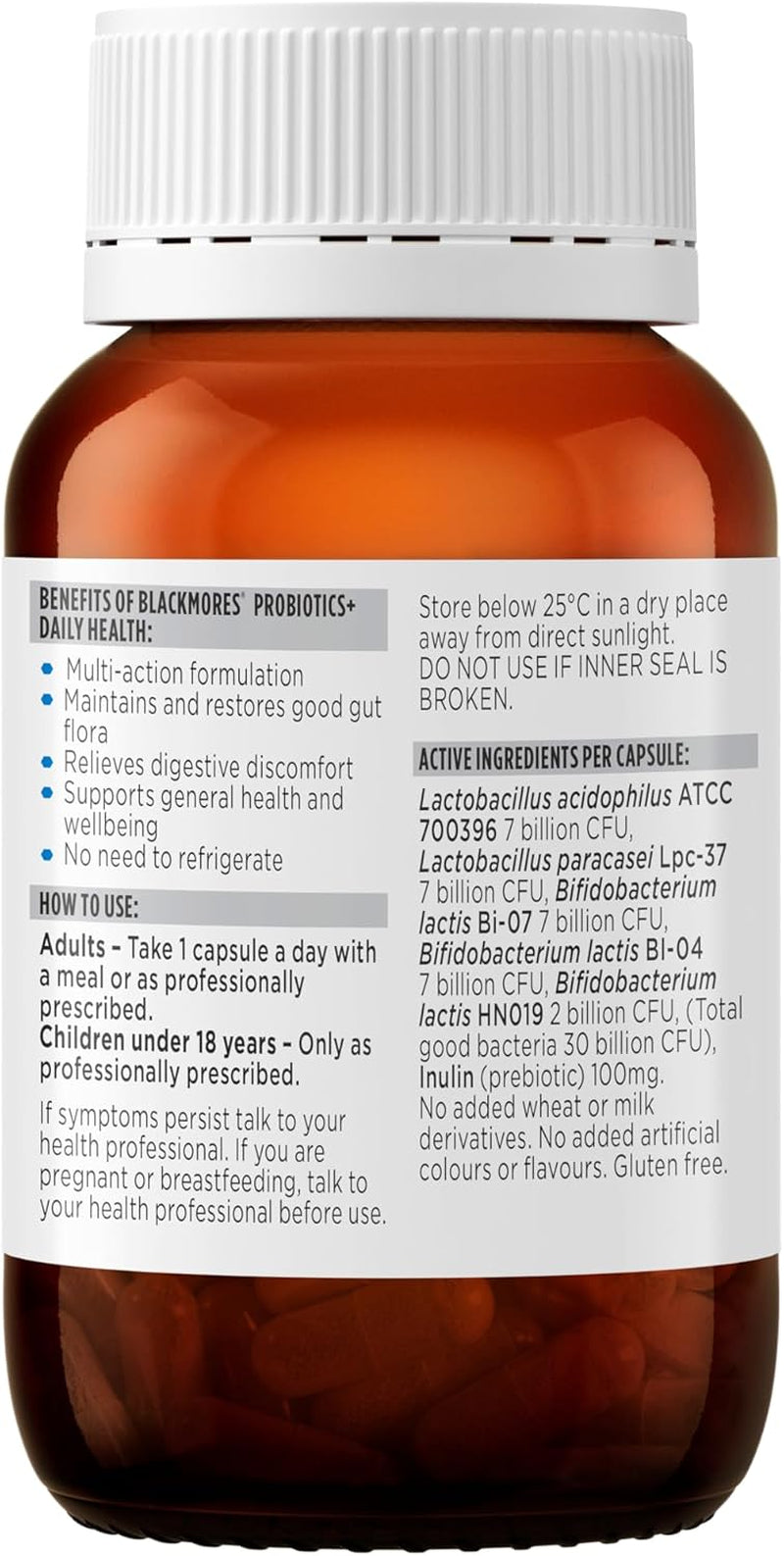 Probiotics+ Daily Health | Maintains Intestinal Health & Restores Good Gut Flora | 30 Capsules