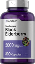 Black Elderberry Capsules 2000Mg | 300 Count | Non-Gmo, Gluten Free | Sambucus Supplement | by Horbaach